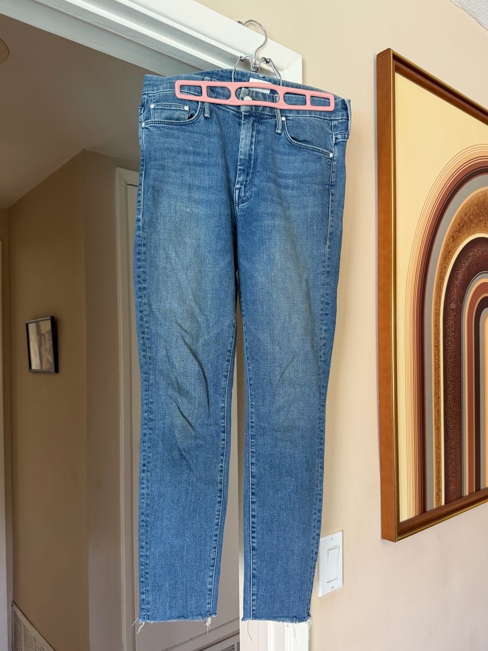 Mother The Looker Ankle Fray Jeans in Chain of Destiny